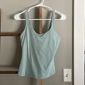 RARE!!! New waist length Lululemon align tank in silver blue!!!
